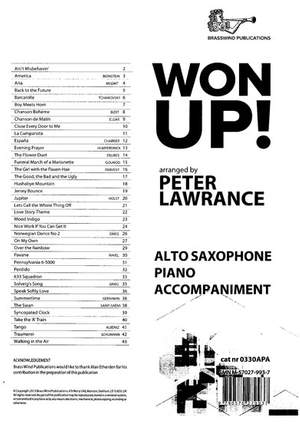 Peter Lawrance: Won Up! Piano Accompaniment for Alto Saxophone