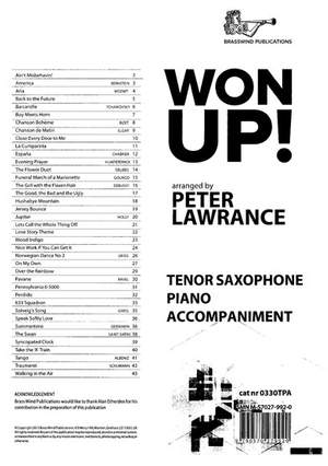 Peter Lawrance: Won Up! Piano Accompaniment for Tenor Saxophone