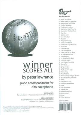 Winner Scores All Piano Accompaniment for Alto Saxophone