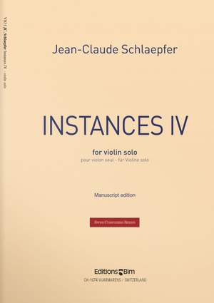Jean-Claude Schlaepfer: Instances Iv