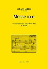Luetter, J: Messe in e