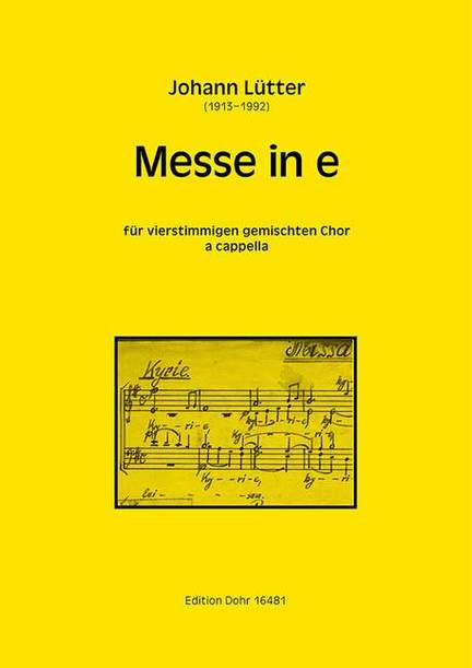 Luetter, J: Mass in e