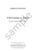 Galvani, Marco: Ubi Caritas et Amor Product Image