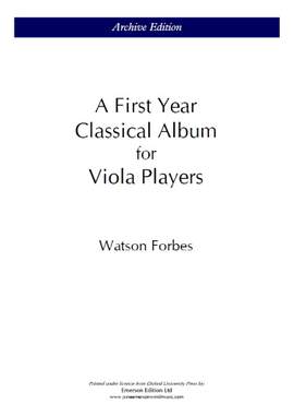 A First Year Classical Album For Viola Players