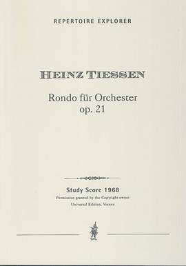 Tiessen, Heinz: Rondo G-Dur Op. 21 for orchestra