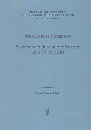 Coryn, Roland: Saxofoon- en klarinettenkwartet, opus 31 en 31bis (score and parts, first print)