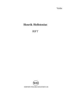 Henrik Hellstenius: Rift
