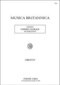 Storace, Stephen: Gli Equivoci. Libretto