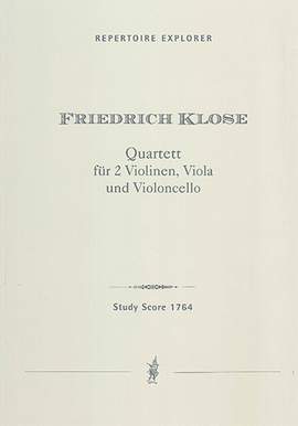 Klose, Friedrich: String Quartet in E-flat major