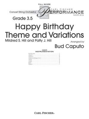 Patty S. Hill_Mildred J. Hill: Happy Birthday Theme and Variations