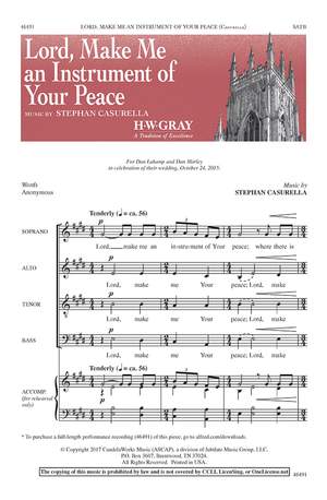 Stephan Casurella: Lord, Make Me an Instrument of Your Peace