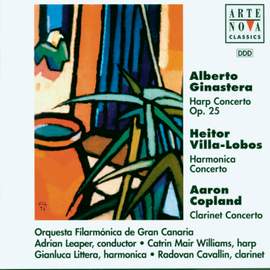 Ginastera/Villa-Lobos/Copland: Harp/Harmonica/Clarinet Cto.