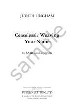 Bingham, Judith: Ceaselessly Weaving Your Name Product Image