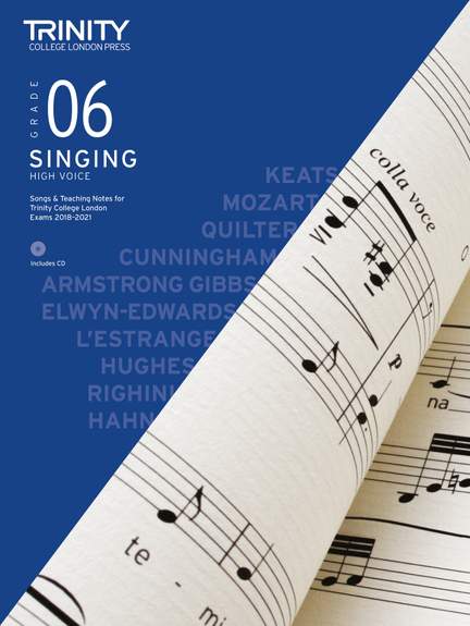 Trinity: Singing Grade 6 High 2018-2021 (with CD)