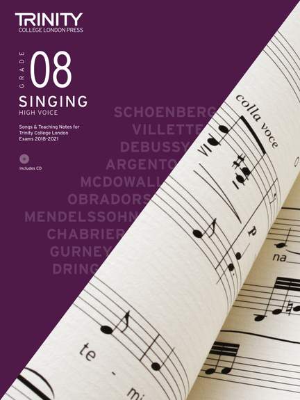 Trinity: Singing Grade 8 High 2018-2021 (with CD)