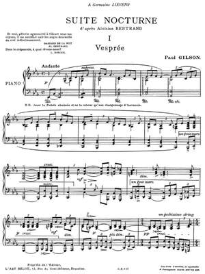Gilson, Paul: Suite nocturne for piano solo