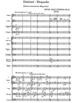 Kallstenius, Edvin: Dalsland Rhapsodie op.22