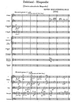 Kallstenius, Edvin: Dalsland Rhapsodie op.22