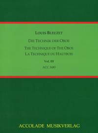 Louis Bleuzet: Die Technik Der Oboe Band 3