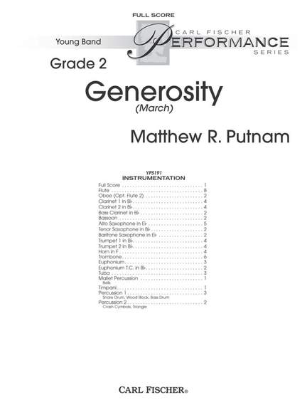 Matthew R. Putnam: Generosity