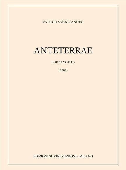 Valerio Sannicandro: Anteterrae