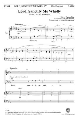 Jean Pasquet_Thomas Ken: Lord, Sanctify Me Wholly