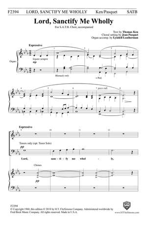 Jean Pasquet_Thomas Ken: Lord, Sanctify Me Wholly
