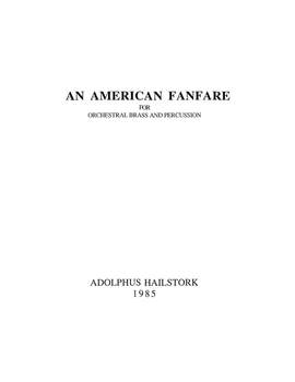 Adolphus Hailstork: American Fanfare