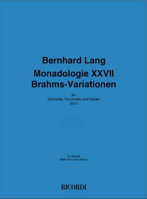 Bernhard Lang: Monadologie XXVII 'Brahms‐Variationen'