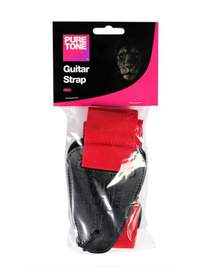 Pure Tone 2 Inch Nylon Guitar Strap Red