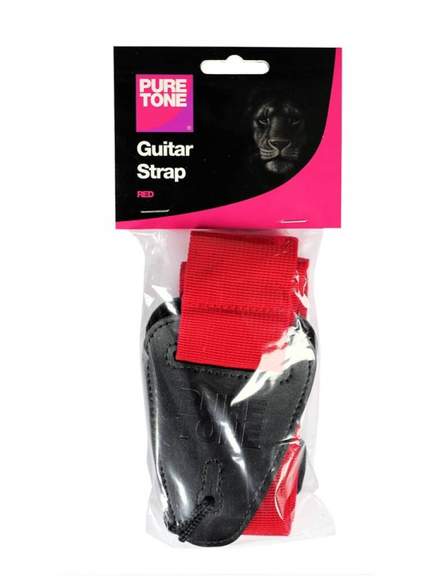 Pure Tone 2 Inch Nylon Guitar Strap Red