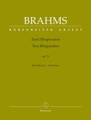 Brahms, Johannes: Two Rhapsodies for Piano op. 79