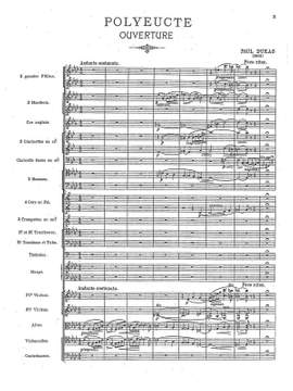 Dukas, Paul: Polyeucte, overture for orchestra