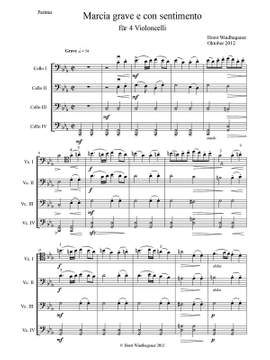 Windhagauer, Horst Rudolf: Marcia grave e con sentimento for four Violoncelli 2002/WN 6