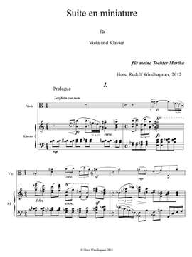 Windhagauer, Horst Rudolf: Suite en miniature for Viola and Piano, 2012/WN 1