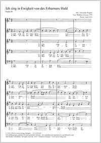Wagner, Alexander: Ich sing in Ewigkeit von des Erbarmers Huld
