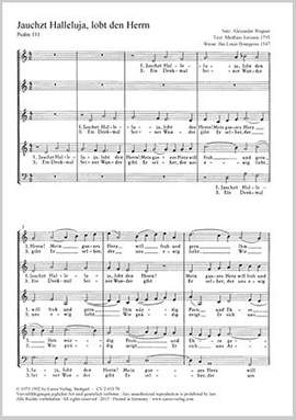 Wagner, Alexander: Jauchzet Halleluja, lobt den Herrn