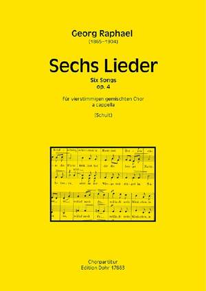 Raphael, G: Sechs Lieder op. 4