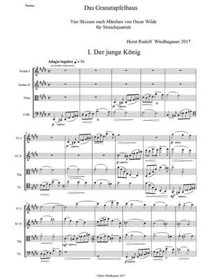 Windhagauer, Horst Rudolf: Das Granatapfelhaus (A House of Pommegranates) for 2 violins, viola and violoncello