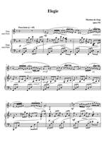 de Jong, Marinus: Elegy, opus 192 for flute and harp or violin and piano Product Image