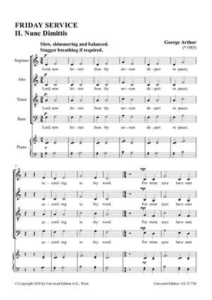 Arthur George: Nunc dimittis