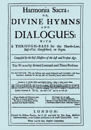 Harmonia Sacra or Divine Hymns and Dialogues, the First Book