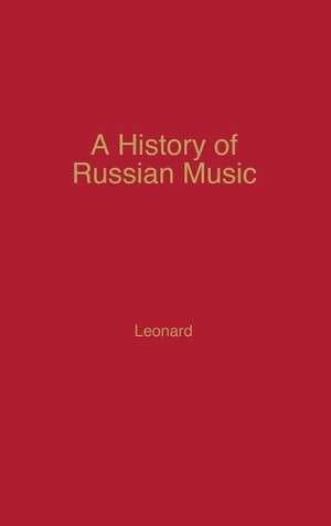 A History of Russian Music