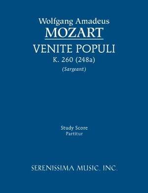 Mozart: Venite Populi, K. 260 (248a)