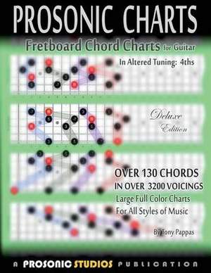 Fretboard Chord Charts for Guitar - In Altered Tuning: 4ths