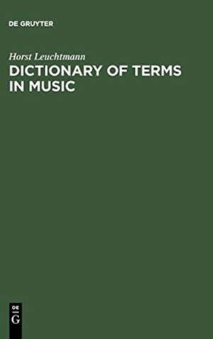 Dictionary of Terms in Music / Wörterbuch Musik: English - German, German - English