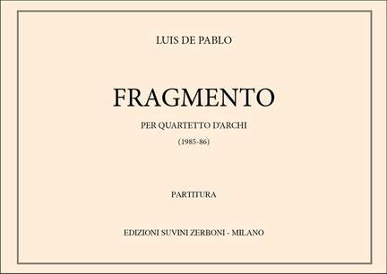 Luis De  Pablo: Fragmento