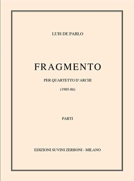 Luis De  Pablo: Fragmento