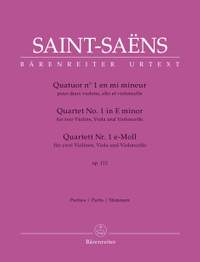 Saint-Saëns, Camille: Quartet for two Violins, Viola and Violoncello no. 1 in E minor op. 112