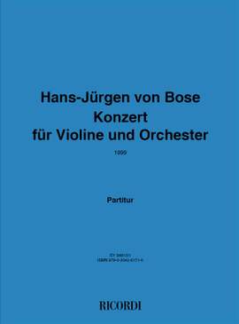 Hans-Jürgen von Bose: Konzert für Violine und Orchester
